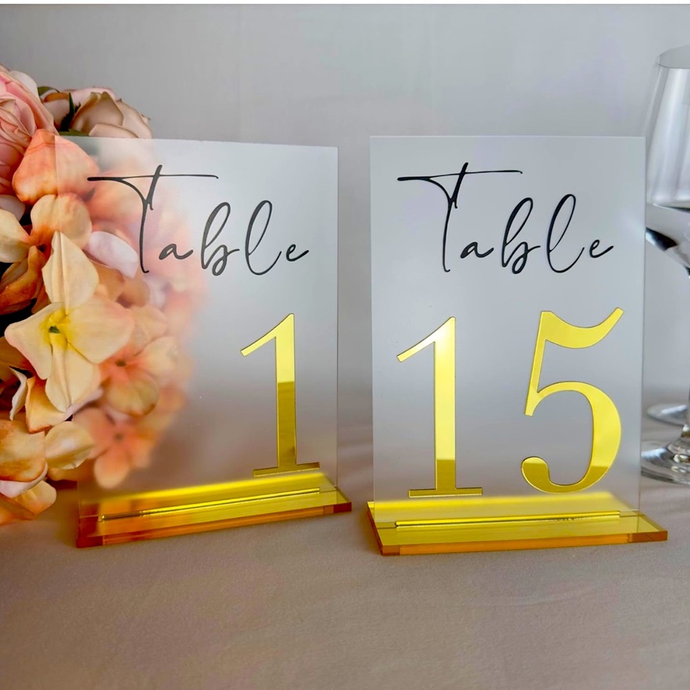 Acrylic wedding table numbers 6-15